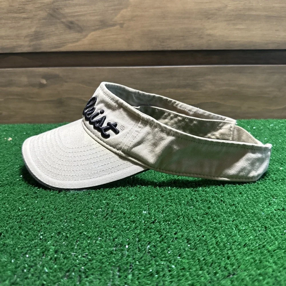Titleist‎ Golf Tour Performance Strapback ProV1 Visor Tan Black Letters Rn 70547